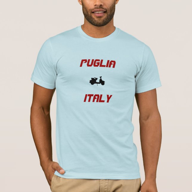 T-shirt Apúlia, Itália Patinete (Frente)