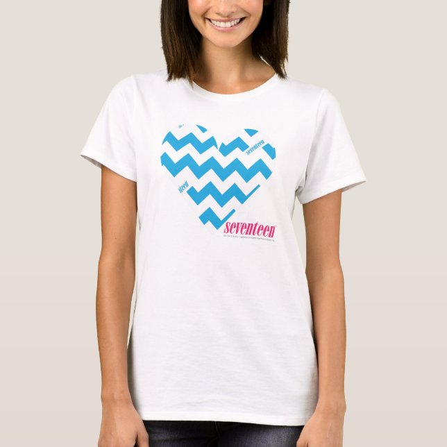 T-shirt Aqua 4 do ziguezague (Frente)
