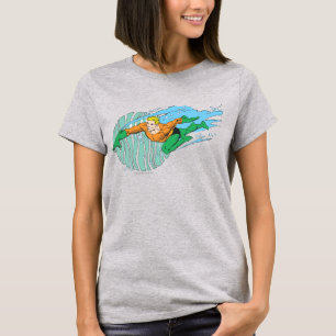 T-shirt Aquaman salta à esquerda