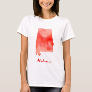 T-shirt Aquarela Alabama Estados Unidos
