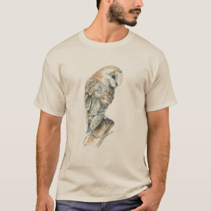 T-shirt Aquarela Coruja Coruja Arte Natural