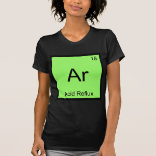 T-shirt Ar - Refluxo Ácido Engraçado Símbolo de Elemento Q