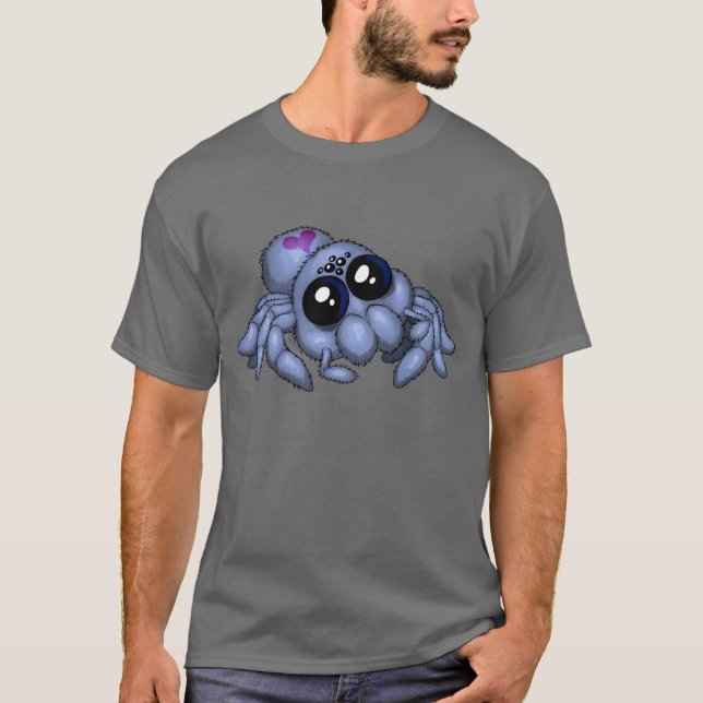 T-shirt Aranha adorável (azul) (Frente)