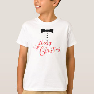 T-shirt Arco de Natal Festivo, Feliz Estilo Tuxedo