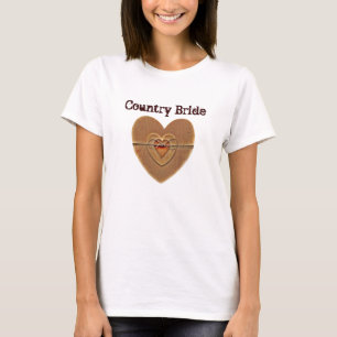 T-shirt Arco de vinho Rustic Wooden Heart Twine