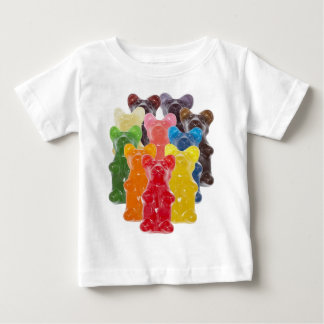 T-shirt arco-íris cores doce amante doce ursinho