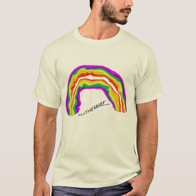 T-shirt Arco-íris dobro ALLTHEWAY…. (Frente)