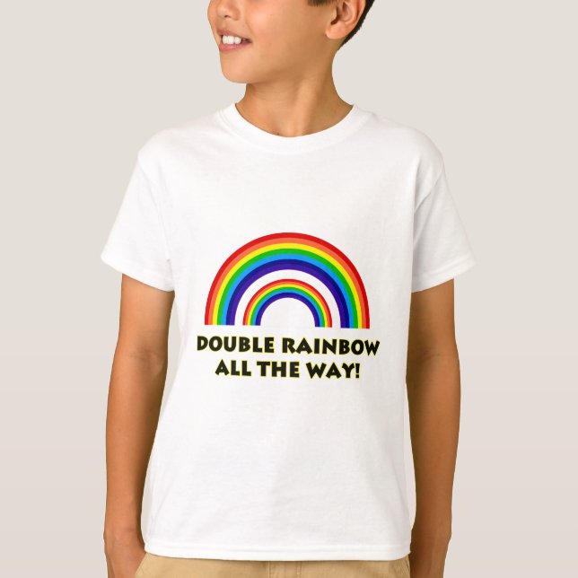 T-shirt Arco-íris dobro. TODA A MANEIRA!! (Frente)