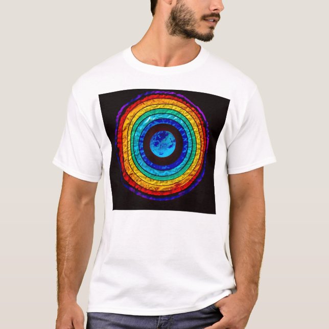 T-shirt Arco-íris em torno da terra (Frente)