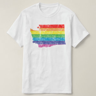 T-shirt arco-íris washington
