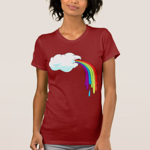 T-shirt Arcos-íris Puking da nuvem