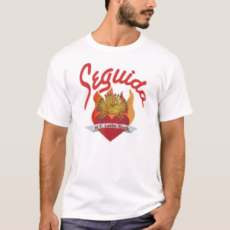 T-shirt ardente do coração de Seguida