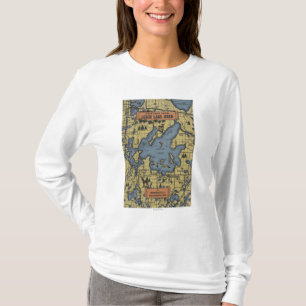T-shirt Área do lago Leech, Minnesota - grandes cenas da