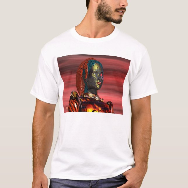 T-SHIRT ARES - RETRATO DE CIBORG NO SUNSET (Frente)