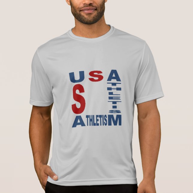 T-shirt  argent homme  USA  ATHLETISM (Frente)