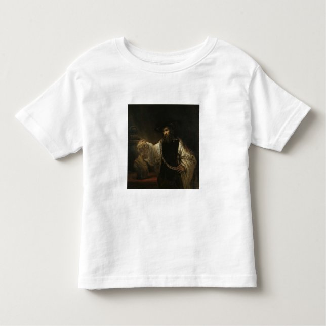T-shirt Aristotle (384-322 BC) com um busto do local (Frente)