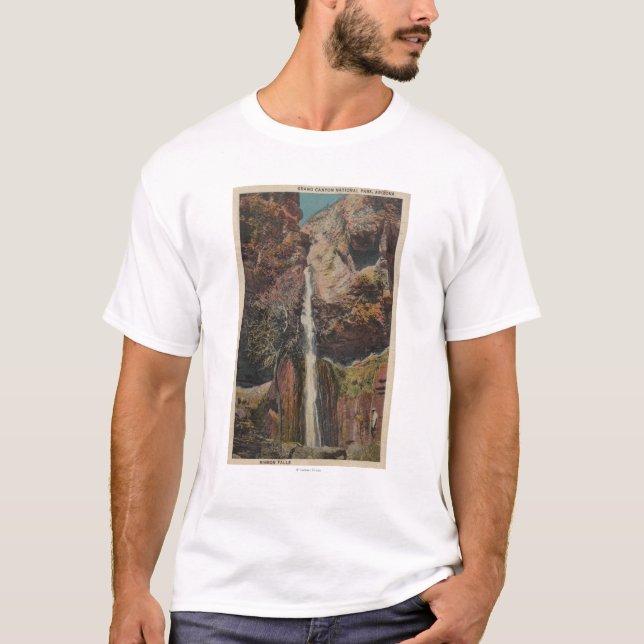 T-shirt Arizona - a vista da fita cai no Grand Canyon (Frente)