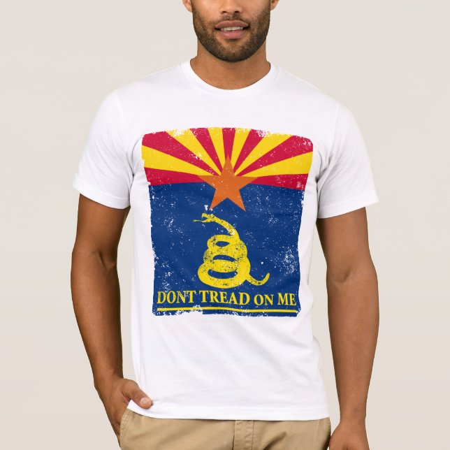 T-shirt Arizona e bandeira de Gadsden (Frente)