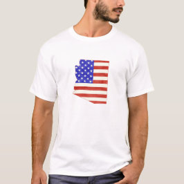 T-shirt Arizona Formatada Bandeira Americana Patriótica Ar