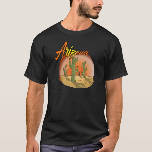 T-shirt ARIZONA Sunset Cactus (Frente)