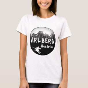 T-shirt Arlberg Áustria skier