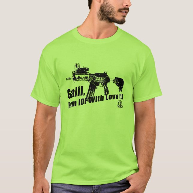 T-shirt Arma automática do IDF Galil (Frente)
