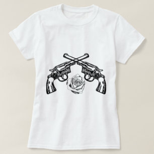 T-shirt armas e rosas