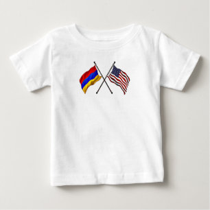 T-Shirt Armênio Americano Flags