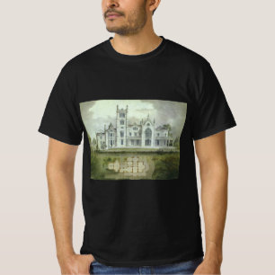 T-shirt Arquitetura Vintage, Planos de Chateau Franceses