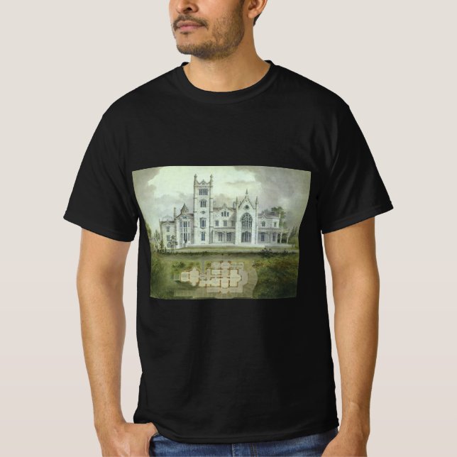 T-shirt Arquitetura Vintage, Planos de Chateau Franceses (Frente)