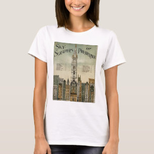 T-shirt Arranha-céus de Philadelphfia (poster vintage
