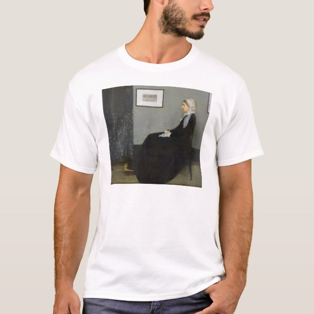 T-shirt Arranjo em No.1 cinzento e preto (Frente)