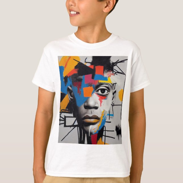 T-shirt art abstrait (Frente)