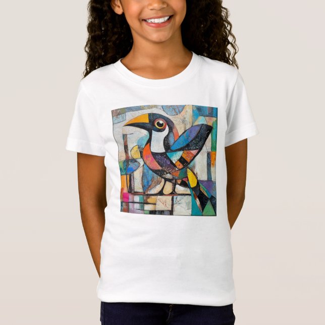 T-shirt art abstrait oiseau (Frente)