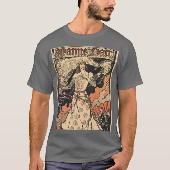 T-shirt Art deco de Alphonse Mucha (Frente)