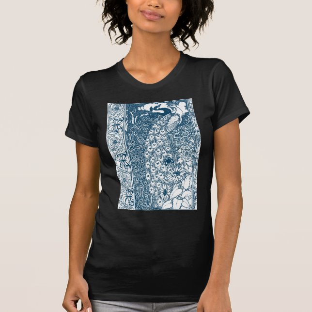 T-shirt Art Nouveau Peacock (Frente)