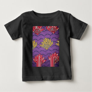 T-shirt Arte abstrato africana: Ondas de Paixão Roxas