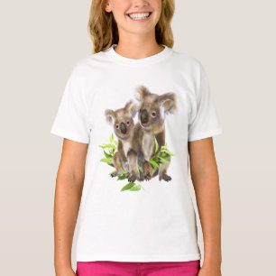 T-shirt Arte animal australiana pequena bonito do urso de