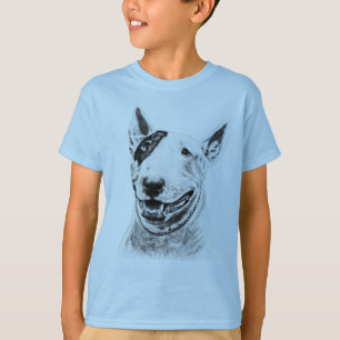 T-shirt Arte bonito do cão de bull terrier