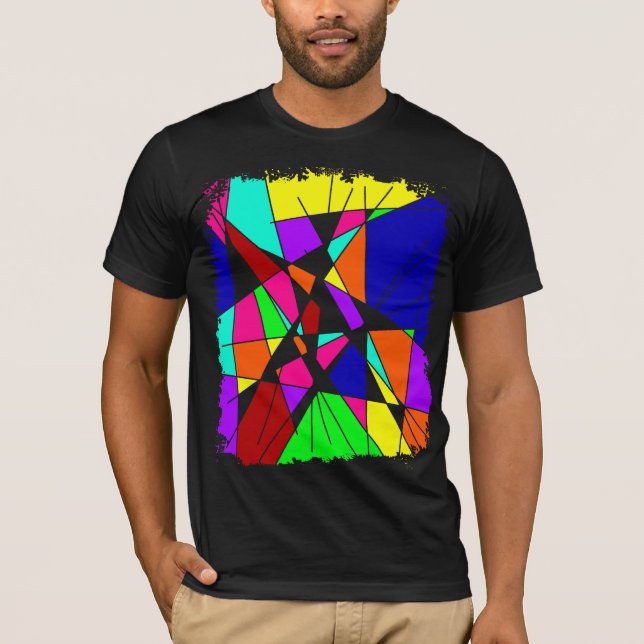 T-shirt Arte colorida do poder (Frente)