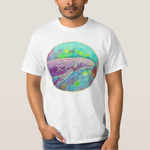 T-shirt Arte da baleia de Humpback do Batik