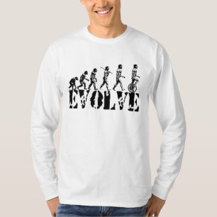 T-shirt Arte da evolução do esporte de Unicycling do