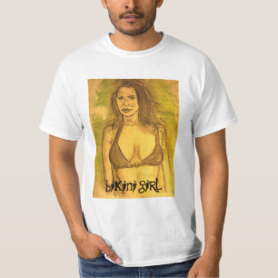 T-shirt arte da menina bikini