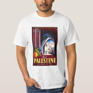 T-shirt Arte das viagens vintage da Terra Santa de