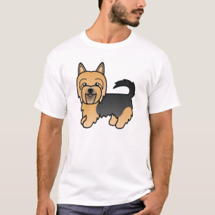 T-shirt Arte De Cartografia De Cão Azul E Tan Australiano 
