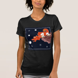 T-shirt Arte de Fantasia Lunar do Dragão Chinês Celestial