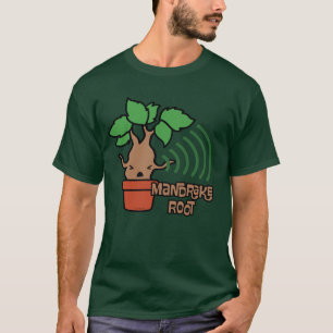 T-shirt Arte de Personagem de Mandrake Gritando de Desenho