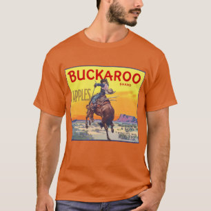 T-shirt Arte de rótulo de caixa de frutas vintage, maçãs B