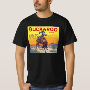 T-shirt Arte de rótulo de caixa de frutas vintage, maçãs B
