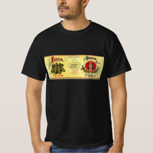 T-shirt Arte de rótulo de lata de legumes vintage, Ervilha